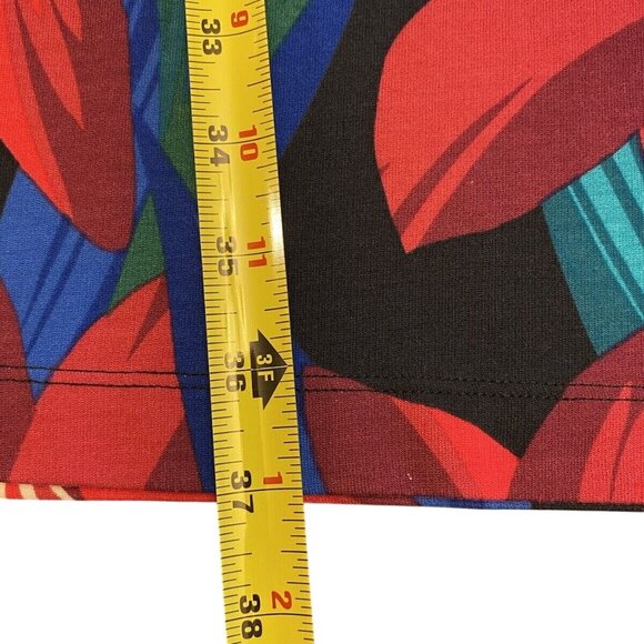 Tommy Bahama Red Tropical Lily Print Short Sleeve Dress L Tencel/Nylon Blend - Picture 14 of 14